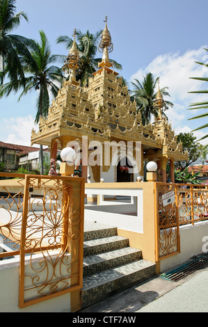 Santuario, Dhammikarama Tempio birmano, Georgetown, Penang, Malaysia. Foto Stock