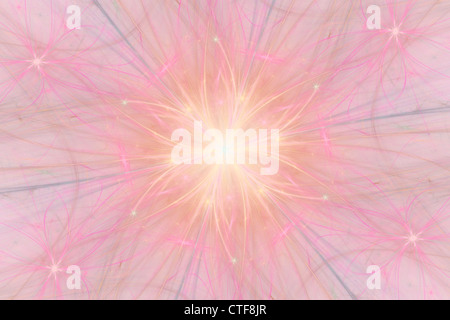 Un luminoso e colorato geometrico disegno frattale Foto Stock