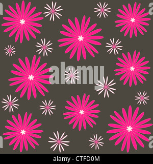 Rosa senza giunture motivo floreale Foto Stock