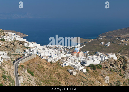 Vedute di Kato Hora, Serifos Isola, Cicladi Grecia Foto Stock