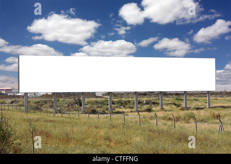 Blank ampia Billboard - compreso il percorso di clipping intorno la zona vuota Foto Stock