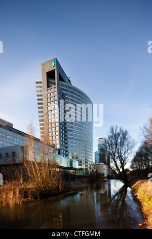 I Paesi Bassi, Amsterdam, quartiere degli affari Zuidas chiamato. ABN-AMRO Bank headquarters. Foto Stock