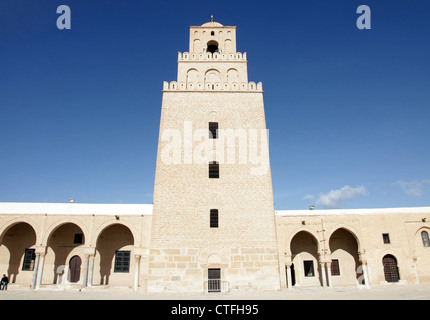 La grande moschea di Kairouan, Tunisia - Patrimonio mondiale dell UNESCO Foto Stock