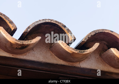 Tipico spagnolo tegole di terracotta Foto Stock