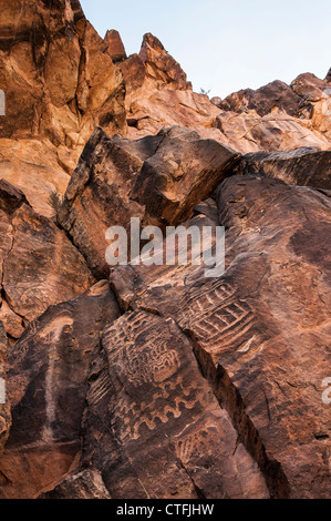 Petroglifi Gap Parowan vicino a Cedar City, Utah. Foto Stock