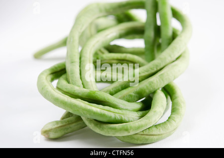 Close-up di fresco yardlong cinese bean Foto Stock