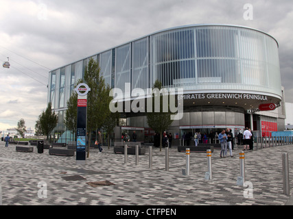 Emirates Greenwich Peninsula Cable Car Terminal Foto Stock