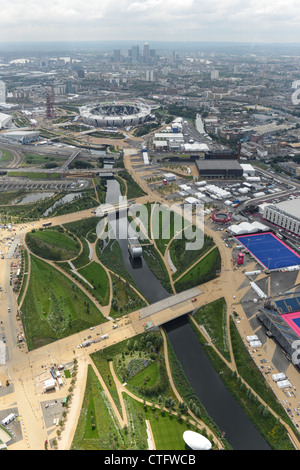 Fotografia aerea della London 2012 Olympic Park Foto Stock