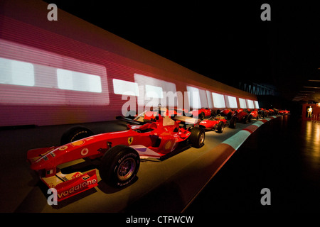 L'Italia, Piemonte, Torino, Museo dell'automobile, Museo dell'automobile, hall racing team Ferrari di Formula Uno Foto Stock