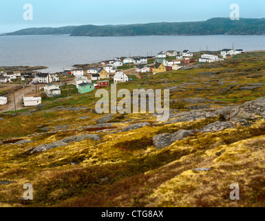 Sponde rocciose in villaggi di pescatori in Newfoundland-Labrador nel Canada Orientale,Costa Est;Canada;l'America del Nord Foto Stock