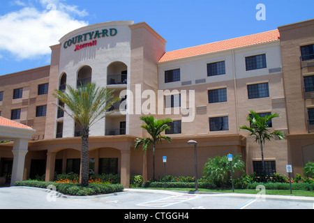 Stuart Florida,Courtyard by Marriott,motel,hotel hotel alloggio motel,alloggio,facciata esterna,entrata,entrata,facciata,trave visitatori Foto Stock