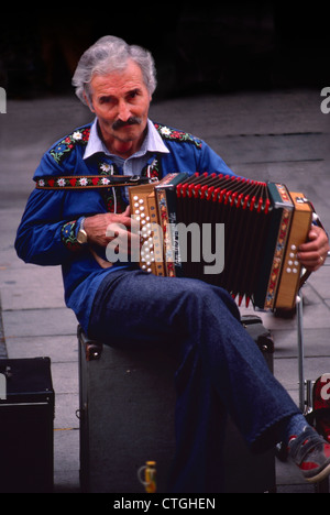 Lettore di fisarmonica Foto Stock