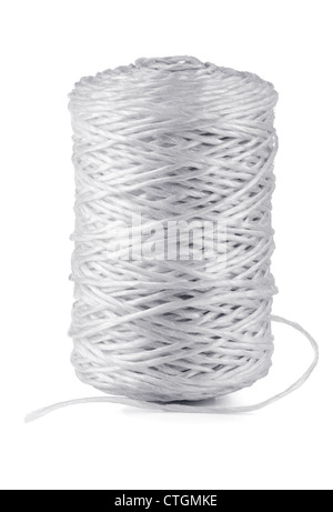 Matassa di corda in plastica isolato su bianco Foto stock - Alamy