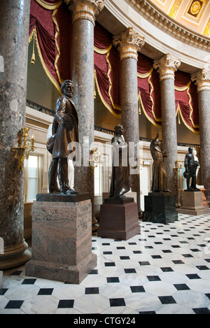 La sala delle statue dentro gli Stati Uniti Campidoglio di Washington DC Foto Stock