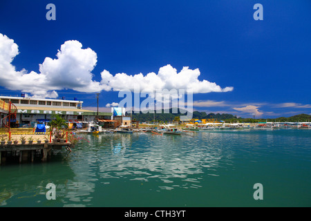 Coron città sull isola di Busuanga. Arcipelago di Palawan nelle Filippine Foto Stock