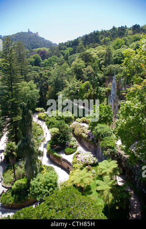 Quinta da Regaleira Giardini in Sintra - Portogallo Foto Stock