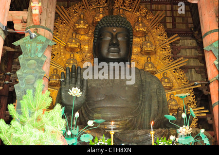 Tempio di Todai-ji di Nara City, Prefettura di Nara, Kansai, Honshu, Giappone Foto Stock