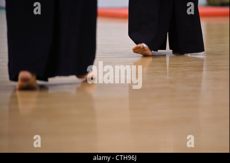 Sezione bassa dei concorrenti alla 59a tutto il campionato di Kendo, Budokan di Tokyo, Giappone Foto Stock