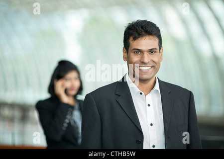 Felice Indian business team. Foto Stock