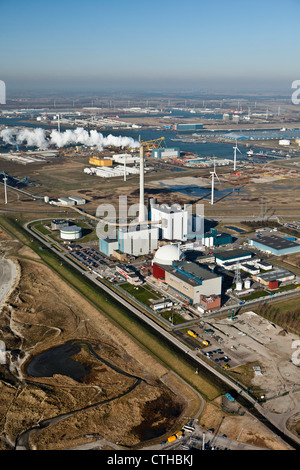 I Paesi Bassi, Borssele, centrali nucleari. Antenna. Foto Stock