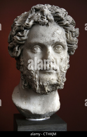 Settimio Severo (145-211). Imperatore romano da 193 a 211. Busto. Il marmo. Date per gli anni dopo il 195 D.C. Foto Stock