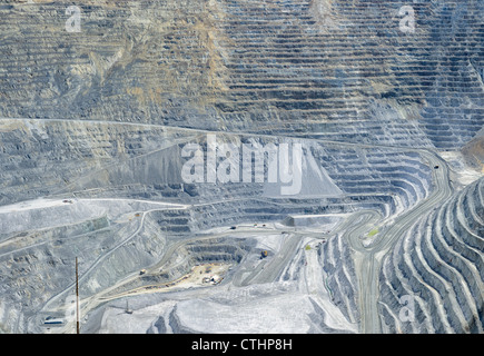 Bingham Canyon Mine Kennecott aka miniera di rame, un open-pit mining a sud-ovest di Salt Lake City, Utah, Stati Uniti d'America Foto Stock