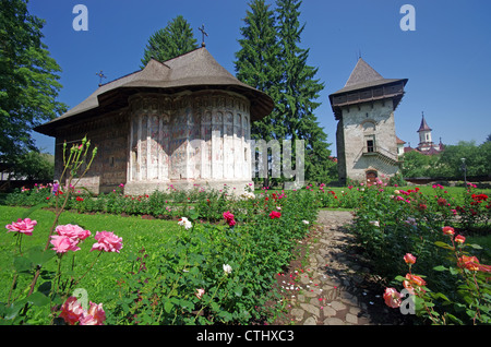 Antico monastero in Moldavia, umorismo monastero (patrimonio Unesco) Foto Stock