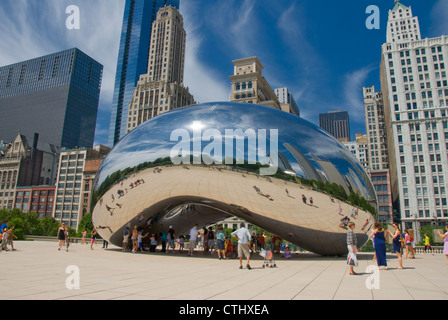 Il fagiolo in Millennium Park, Chicago, IL Foto Stock