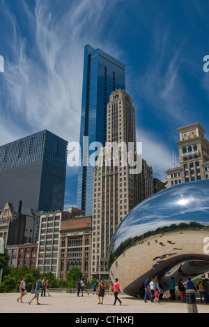 Il fagiolo in Millennium Park, Chicago, IL Foto Stock