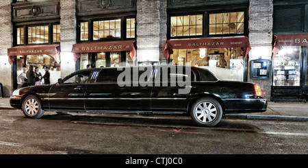 Famoso Balthazar ristorante , di Spring Street, STRECH LIMOUSINE, New York, STATI UNITI D'AMERICA, Foto Stock