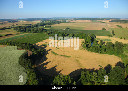 Vista aerea di terreni agricoli, Willamette Valley Oregon Foto Stock