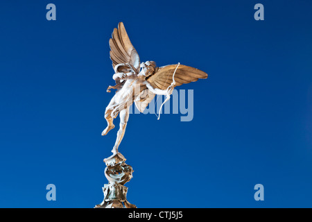 Inghilterra, Londra, Soho, Piccadilly Circus, Statua di Eros Foto Stock