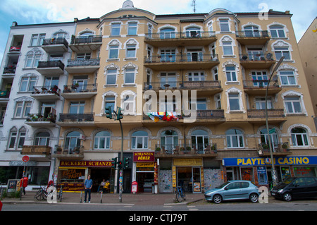 Schulterblatt street quartiere Schanzenviertel Amburgo Germania Europa Foto Stock