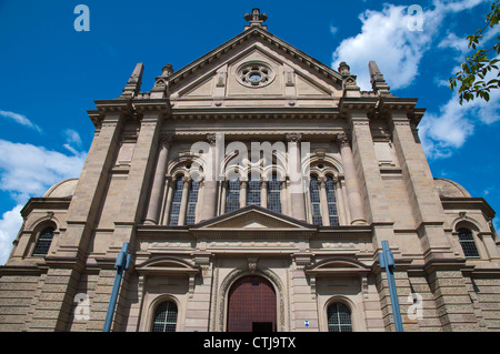 Christuskirche la Chiesa di Cristo (1904) lungo Kaiserstrasse boulevard street Mainz City Land Renania Palatinato Germania Foto Stock