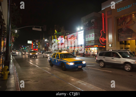 Los Angeles, California - Hollywood Blvd a Hollywood. Foto Stock