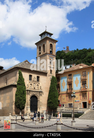 Spagna, Andalusia, Granada, Iglesia de Santa Ana, chiesa, Foto Stock