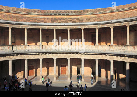 Spagna, Andalusia, Granada, Alhambra e Palacio de Carlos V, Foto Stock