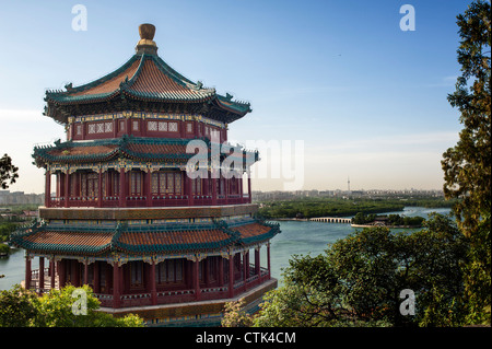 Paesaggio di Palazzo d'estate,vista dal padiglione della fragranza del Buddha Foto Stock