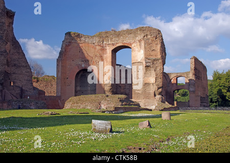 La vasca di Caracalla complesso in Roma, rovine romane (Terme di Caracalla) Foto Stock