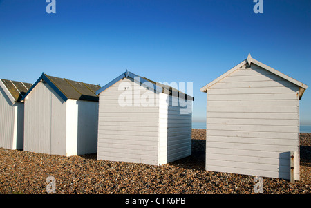 Cabine sulla spiaggia, a Goring Worthing West Sussex Foto Stock