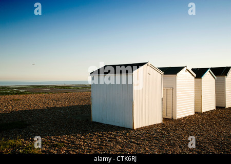 Cabine sulla spiaggia, a Goring Worthing West Sussex Foto Stock