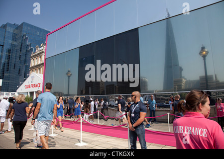 Padiglione francese sul Tamigi durante Olimpiadi di Londra 2012 Foto Stock