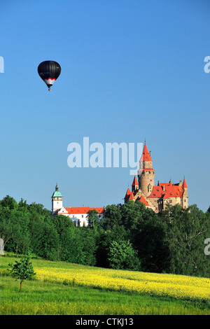 Castello di Bouzov,Repubblica Ceca,lati storico,castello gotico, Foto Stock