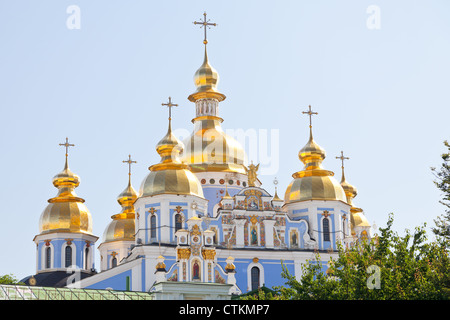 Cupola di San Michele Cattedrale Golden-Domed a Kiev, Ucraina Foto Stock