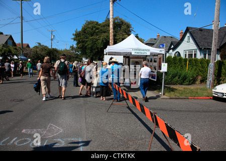 Moss street di vernice-in Victoria BC Canada Foto Stock