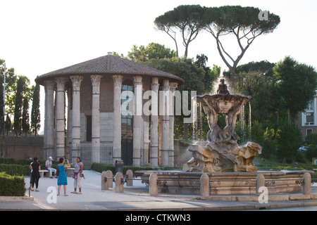 Tempio di Ercole Vincitore, Roma, Italia. Foto Stock