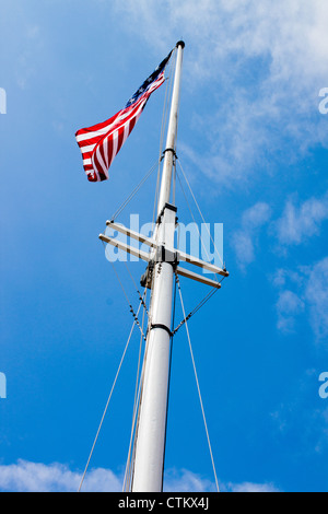 15 stelle americano battenti bandiera di Fort McHenry, Baltimore Foto Stock