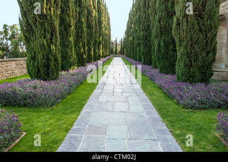 Gli splendidi giardini del Graystone Mansion di Beverly Hills. Foto Stock