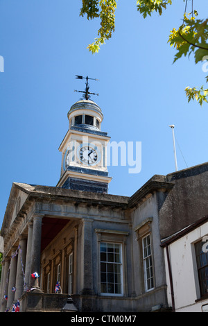 Torre dell Orologio su la Guildhall, bietole, Somerset Foto Stock