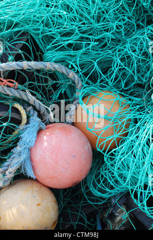 Mare le reti da pesca e galleggianti Foto Stock